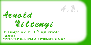 arnold miltenyi business card